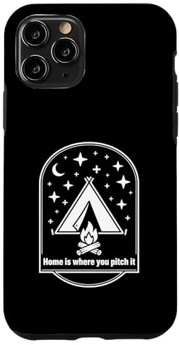 Design Graphique Home is Where You Pitch It Camping Night Coque pour iPhone 11 Pro
