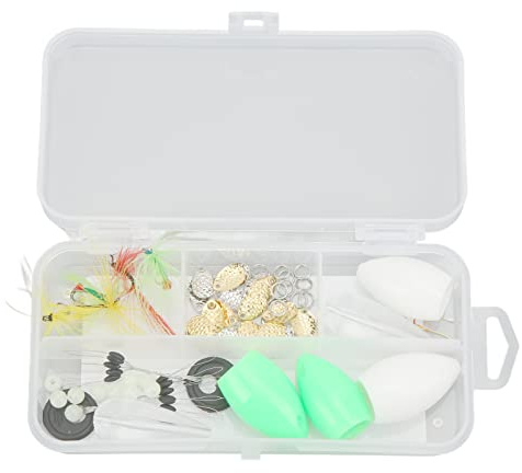 Juego de Lanzamiento de Anzuelo con Mosca, señuelos de Pesca de simulación, Kit de Cebo con ayudas flotantes y de hundimiento Lento para Pesca al Aire, Cebo Artificial portátil