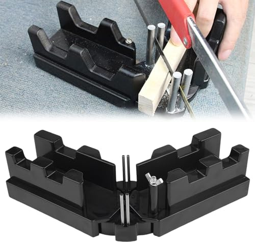 2-in-1 Mitre Measuring Cutting Tool,Miter Saw Protector,Bevel and Mitre Box,85-180° for Precise Angle Cutting and Sawing in Woodworking,Home Renovation