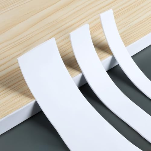 Coayuou Corniere PVC Blanc Rouleau De 5M Bande De Chant Rebord De Table pour Vos Meubles en Bois, Résistante, Pratique Et Esthétique, pour Une Finition Parfaite À La Maison(White 2mm,50mm)