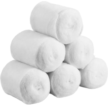 Gjinxi 6 Rolls Cast Padding, Individual Pack Soft Cotton Undercast Padding Wrap Bandage Cast Use with Plaster Cloth Gauze for Halloween Wrap Art Body Casts Mask Making Craft (6, 3 inches x 8.85 ft)