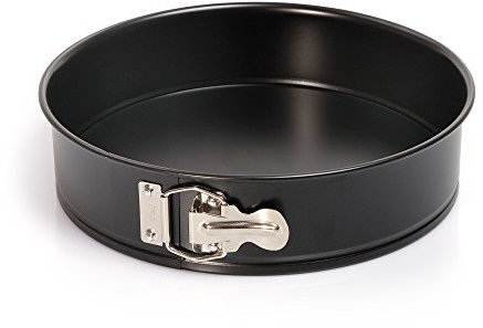 Original Kaiser Classic Springform 26 cm rund, Flachboden runde Backform antihaftbeschichtet, Kuchenform auslaufsicher, schwarz