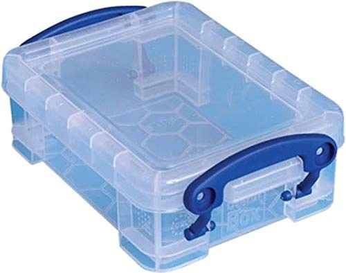 Really Useful Box 6 x Aufbewahrungsbox 0,2 Liter inkl. Deckel - transparent