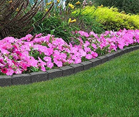 Primrose Pack of 2 Roman Stone Effect Recycled Rubber Garden Edging Brick Design 2.4m