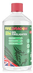 FireDragon Gel-Feueranzünder | 1000 ml Premium-Bioethanol-Kraftstoff | umweltfreundlich, Allwetter-Bioethanol-Kraftstoff für Grills, Feuerstellen, Ethanolbrenner, Innenfeuer und Holzbrenner