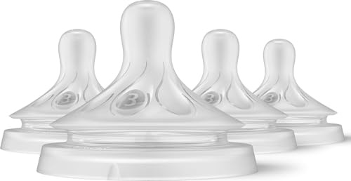 Philips AVENT Natural Response SCY963/04 Babyflaschen-Nipples Flow 3, 1 M+, 4 Stück