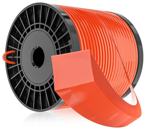 Forever Speed Schnur Rasentrimmer Trimmerfäden Rasenmähfaden Ersatzfaden Rasentrimmer Nylonfaden Bürstenschneiderlinie 4-kant Durchmesser 2,4 mm x 100 Meter Rot