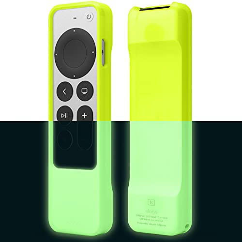 elago R1-Hülle für Apple TV 4K Siri Remote 3/2. Gen. | Magnettechnologie (Nachtleuchtendes Gelb)