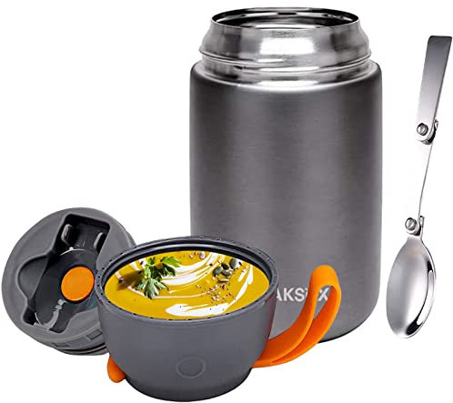 WAKSOX Termo para Comida Food Thermy 530ml,730ml,750ml Taza Aislada, Botella de Acero Inoxidable Aislada para Alimentos, Beber y Sopa de los niños de Adultos A Prueba de Fugas Térmico