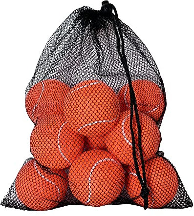 HiBallBall Tennisbälle, 12 Stück, fortgeschrittene Übungsbälle für Anfänger, langlebige Tennisbälle für Haustierhunde (orange)
