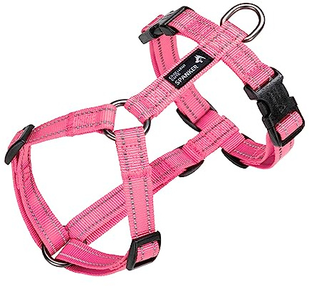 EXCELLENT ELITE SPANKER Reflektierend L-förmig Zugfrei Hund Weste Geschirr | Nylon Verstellbar Schlichtes Design Haustier Brustgurt für Hunde kleiner, mittlerer und großer Rassen Spaziergang Training