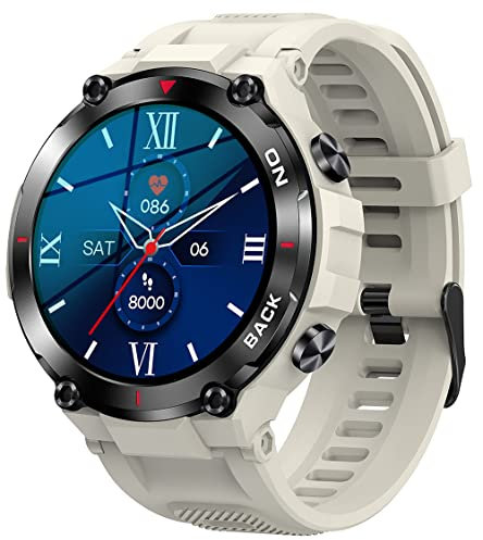 findtime GPS Smartwatch Militär Uhr Herren Armbanduhr 1,32 Zoll IP68 Wasserdicht Sportuhren Outdoor Tactical Watch Military Smartwatches Schwarz Fitnessuhr mit Schrittzähler