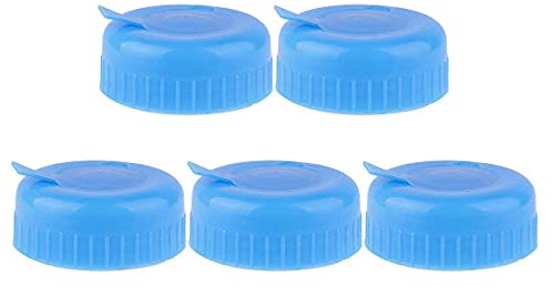 CIWEI Tapa de Jarra de Agua Paquete de 5 Tapas de Botella de Agua de PláStico Reemplazo de la Tapa de la Botella de Agua Potable de GalóN Azul Botella de Libre de Fugas