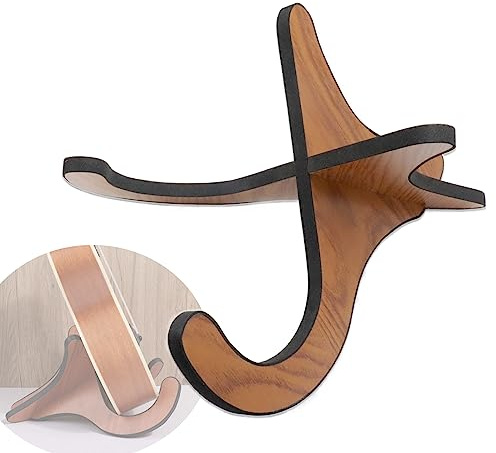 Cheerock Ukulelenständer aus Holz, tragbarer Ukulelenständer Boden, zusammenklappbarer Ukulelenständer, kompatibel mit Violinen, Mandolinen, kleinen Saiteninstrumenten usw., Ukulele-Zubehör
