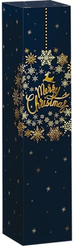 10 Stück Christmas Ball, Weinverpackung, Geschenkverpackung, Faltschachtel für Wein (1er)