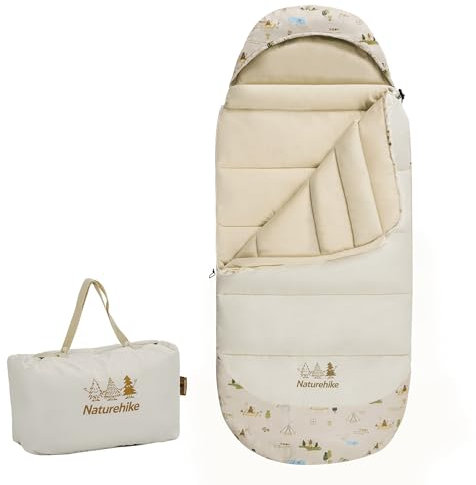 Naturehike Kinderschlafsack Schlafsack für Kinder (160x75cm), Outdoor, Reise, Zelten, Camping – Mumienschlafsack Leicht & Kompakt mit 100% Baumwolle Innenfutter für 6℃