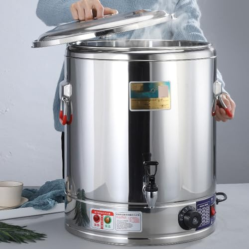 ANSNOW Bollitore Elettrico per Acqua Calda per Catein Acciaio Inossidabile da 20-50 Litri, Urna da Tè Commerciale con Regolazione Della Temperatura, Bollitore per Caldaie in Acciaio Inossidabile/20