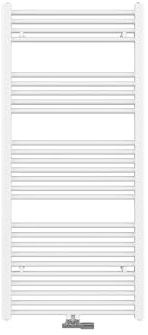 Heilmetz Badheizkörper 140 x 60cm Handtuchheizkörper Weiß 661W Handtuchtrockner Mittelanschluss Unten Handtuchheizkörper Handtuchwärmer Leistung Heizkörper bad trocknen Einlaggig gerade