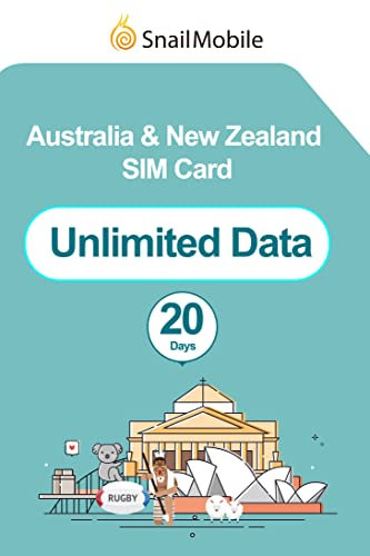 SnailMobile - Tarjeta SIM para Australia y Nueva Zelanda de 20 días | 10 GB de datos
