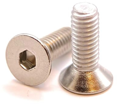 Schrauben M4 x 12 mm, Senkkopf BTR aus Edelstahl A2 | Ø 4 x 12 mm – M4 x 12 mm | FHC Innensechskant (Inbusschlüssel) ISO 10642 / DIN 7991 | Schrauben Edelstahl A2 (V2A/304): 50 Stück Premium Fixation