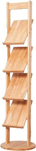 ININOSNP Bodenstehende Zeitungsständer aus Holz, Broschürenständer, Werbung, Werbezeitschriften, A4-Informationszeitungsständer