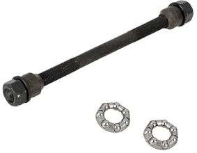 Motoforti 1 Set 9.5mm Bike Rear Solid Axle with 6mm Ball Bearings | for Bicycle, Long-lasting
