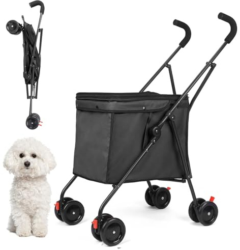 Zusammenklappbare, Faltbare Wagons Carts, strapazierfähig, faltbar, große Kapazität, 150 kg, Strandwagen mit großen Rädern für Outdoor, Camping, Einkaufen, Sport, Garten (Schwarz B)