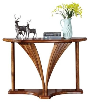 Tavolino a mezzaluna per ingresso, divano semicircolare con base geometrica in legno, tavolo per soggiorno, corridoio, ingresso, corridoio, ingresso, ingresso, ingresso, ingresso, ingresso, tavolo per