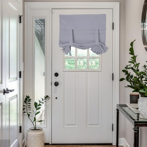 Door Window Curtains 1 Panel No Drill Stick On Blackout Privacy Blinds | No Drilling, Stick on, Self Adhesive, Easy Install, No Screw, No Tools, Door Window Cover for Patio French Front Back Doors