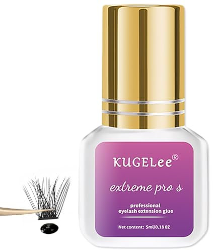 Wimpernkleber Dauerhaft,Wimpernkleber für Wimpernverlängerung,Geeignet für Empfindliche Augen Wimpern Extensions Kleber,Extra Stark Professional Individuelle Wimpernverlängerungskleber (5ml)