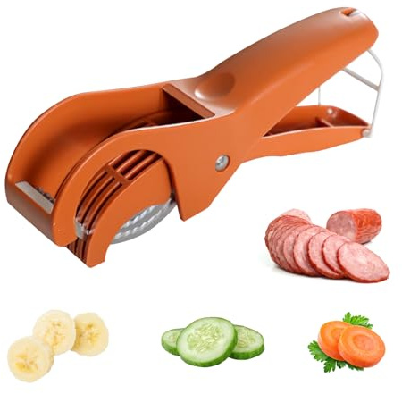Gurkenhobel, Edelstahl Gemüsehobel Tragbarer Manueller Gemüseschneider Obst- und Gemüseschäler Bananenschneider Küchenhobel Küchenwerkzeug für Karotte, Gurke, Kartoffel, Kürbis, Zucchini, Zwiebel (B)