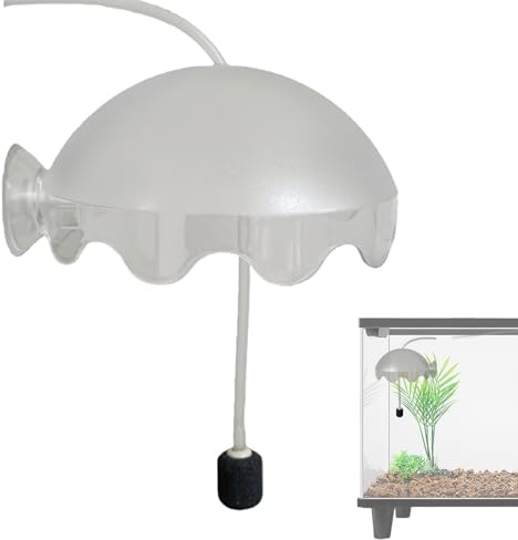 Oxígeno disuelto para tanque de peces, aireador de tanques de pescado - Kit acuario aireador de oxígeno con tubo, piedra de aire, tapa acrílica, escudo de punto para pesca de peces