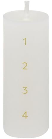 Stabkerze Adventskalenderkerze 1-4 Ariana Weiß 120/46 mm, Weihnachtskerzen von Steinhart Kerzen in RAL-Kerzen Güte Qualität