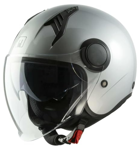 Casco Jet MPH NEW ONE ECE 22.06 Doppia Visiera Silver Argento