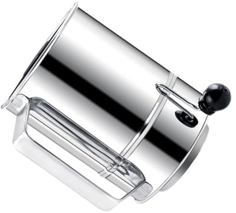 TOYANDONA Setaccio Farina Portatile in Acciaio Inossidabile Rete Fina per Filtrare Farina e Zucchero Velo Manico Ergonomico Capiente e Leggero Utile per Cucina Domestica