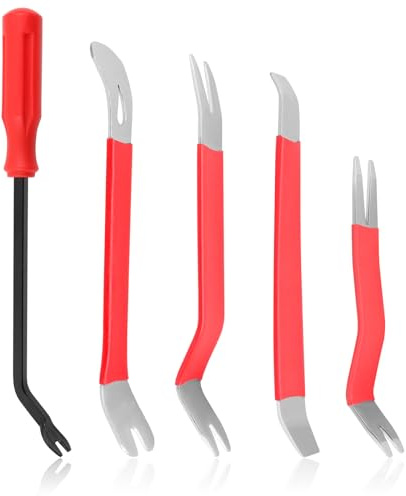 MISIQIMA 5 herramientas de palanca para coche, resistentes y duraderas, para quitar paneles interiores, incluidos paneles de audio, salpicadero y paneles de puertas