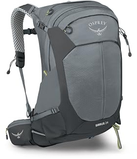 Osprey Sirrus 24L Damen Wanderrucksack - Verstellbarer Tagesrucksack mit wasserdichtem Regenschutz & Flaschentaschen, Mittelgrau