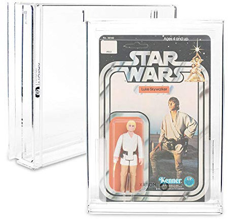 Acryl Morax Case Aufbewahrungsbox Schaukasten für Reaction Figuren Star Wars - GI Joe - Indiana Jones - Rocky - Black Hole - Dino Riders Figuren (3X Aufbewahrungsbox)