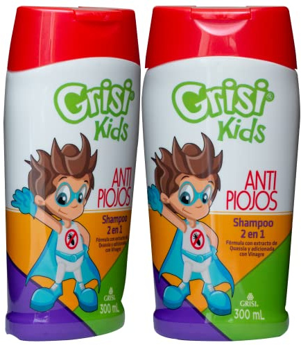 Grisi Kids Cleansing and Lice Repel Shampoo, Helps with the appearance of lice, Quassia Extract, Conditions Hair, 10.14 FL Oz, 2 Count