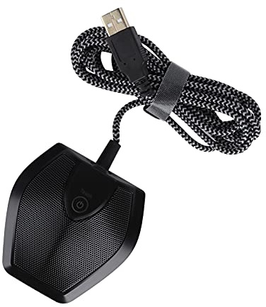 Mikrofonaufnahmeempfänger, Touch-Button Dual-Kondensator-USB-Pickup mit Vergoldetem Stecker Rauschunterdrückung Kompatibel mit (Schwarz)