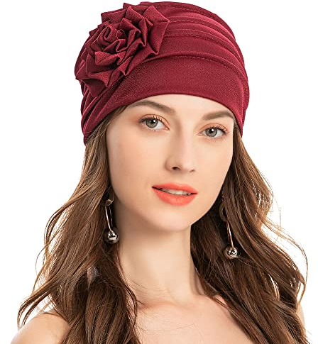 ZLYC Bonnet élastique d'été pour Femme Chemo avec Fleurs, Taille Unique