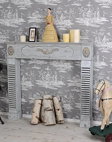 Fireplace Console Shabby Chic Chimney Wood Burning Fireplace Trim Deco Chimney awc067 Palazzo Exclusive