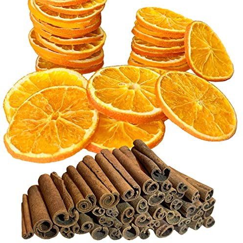 20x getrocknete Orangenscheiben und 20x Zimtstangen Weihnachtskranz Deko Natur Dekoration Weihnachten Adventskranz