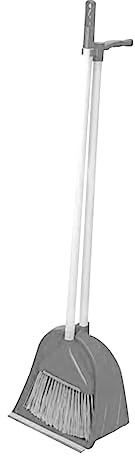 Best House Broom Dustpan Set Long Handle Broom and Dustpan, Dustpan and Brush Set for Latest Style Durable Material Household, Cleaning Broom-Dustpan Set for Indoor Outdoor - (Gray, 1-Set)