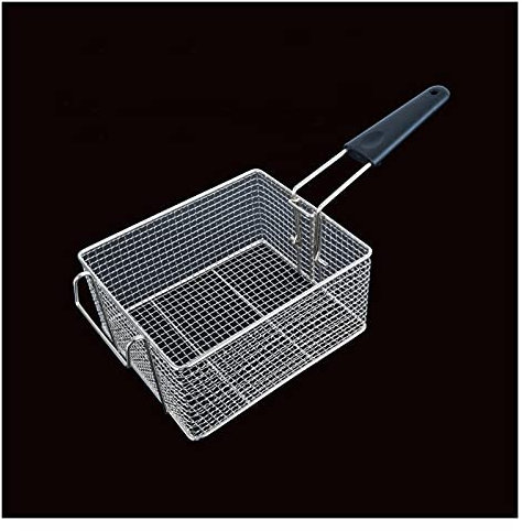 LXYDPZ Fry Serving Baskets Food Frying Mesh Edelstahl Frittierkorb Rechteckiger Pommes-Frites-Korb für Restaurants, Hotels, Snackbars usw. Truthahn-Frittierkörbe