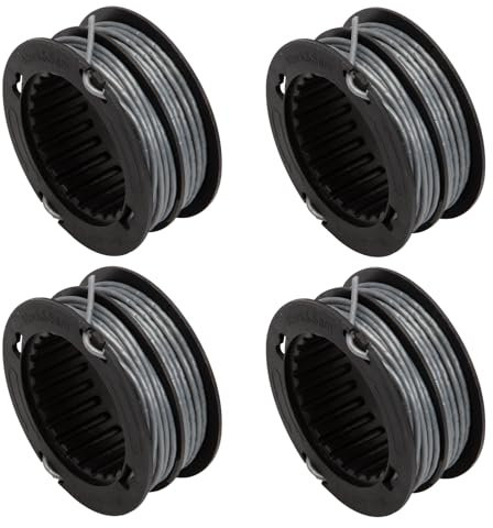 Zealfix Bobine Doppie Per Tagliabordi Greenworks 40v 80v Gst1246 Gd40bc Gd40bck2x Gd40bcb, 2930507 Sb00l00 Bobina Di Filo Di Ricambio Per Tagliabordi 4,8 M Lunghezza ø 2 Mm (4 Bobine)