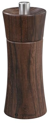 Zassenhaus Salzmühle FRANKFURT, Nussbaum, Keramikmahlwerk, 14 cm, Ø 5,4cm | Gewürzmühle aus Nussbaum, stufenlos einstellbar, für Salz, Kräuter und Gewürze, befüllt, 25 Jahre Garantie