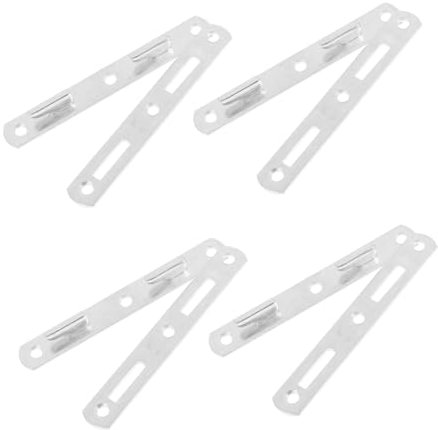 ETHZZLE 4pairs Replacement Bed Rail Fasteners Bed Rail Brackets Furniture Accessories