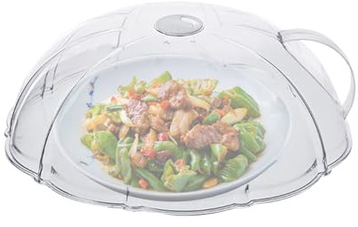 Copertura antispruzzi, a microonde, protezione per forno, coperchio antiproiezioni con manico e regolazione del vapore per cottura a vapore e riscaldamento dei pasti