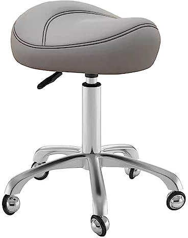 Tabouret Roulant de Chaise-Selle Professionnelle avec Roues, 15,3 « -20,8 » Chaise de Salon Tabouret de Selle Noir Gris Blanc Marron Tabouret médical hydraulique